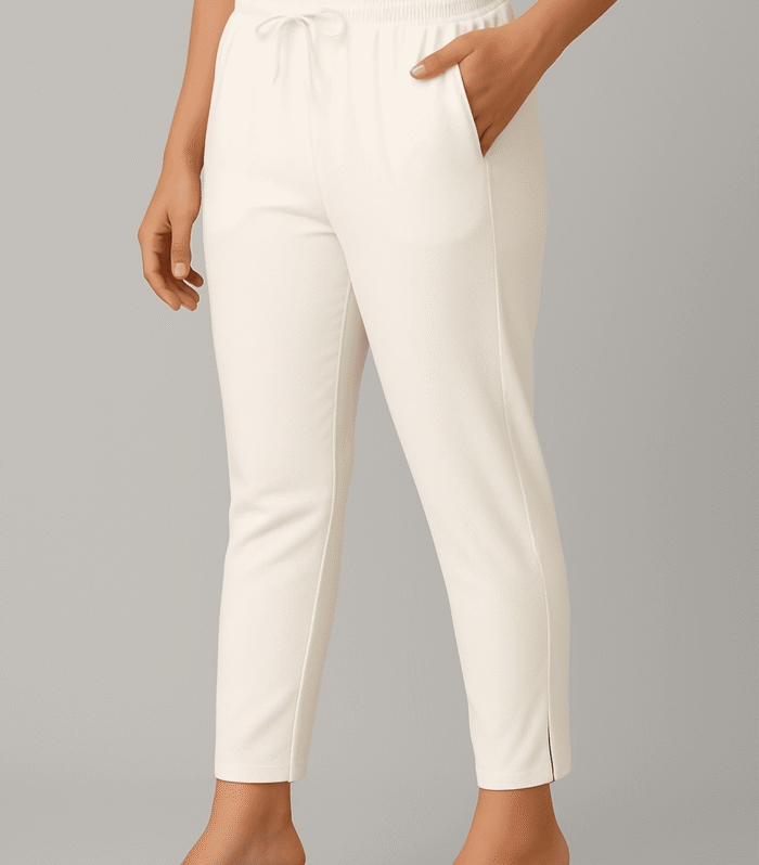 Off white straight cut pants