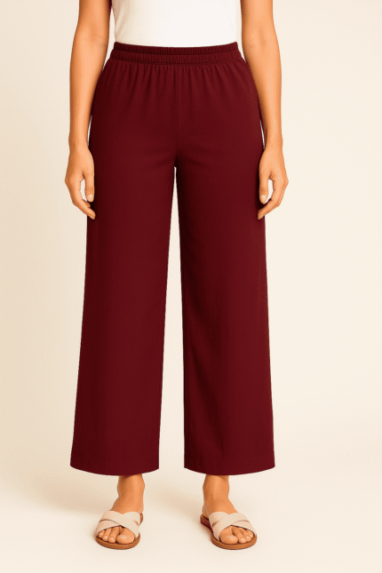 Maroon Palazzo Pants for Party Wear