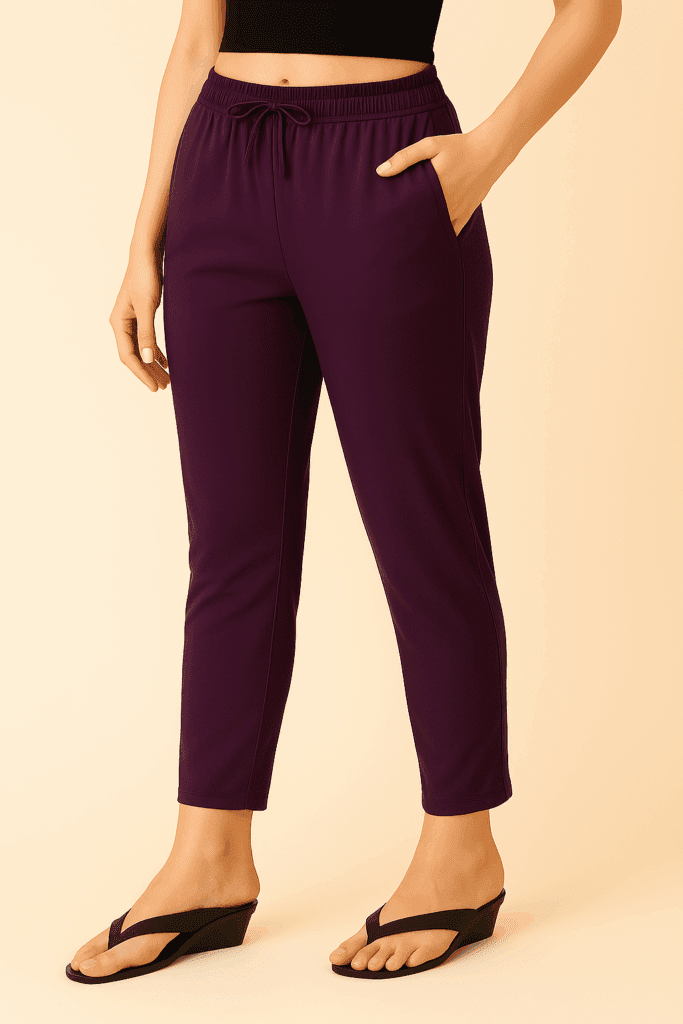 Cotton straight cut pants