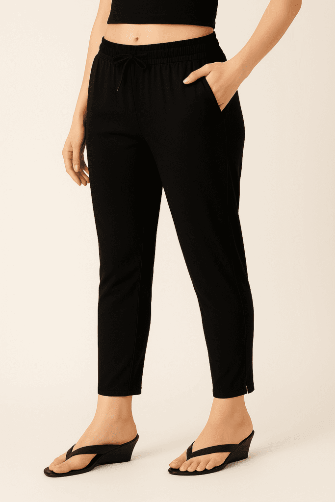 Black Straight Cut Pant