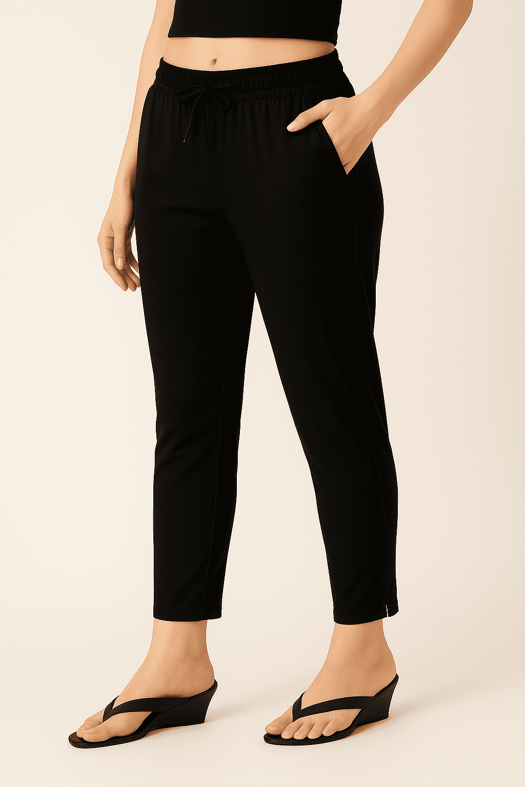 626901E2-2F32-4ABD-9944-A013418CD407 Black Straight Cut Pant