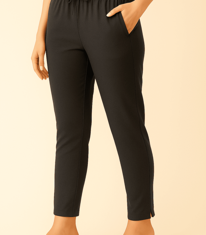 graphite grey straight cut pants