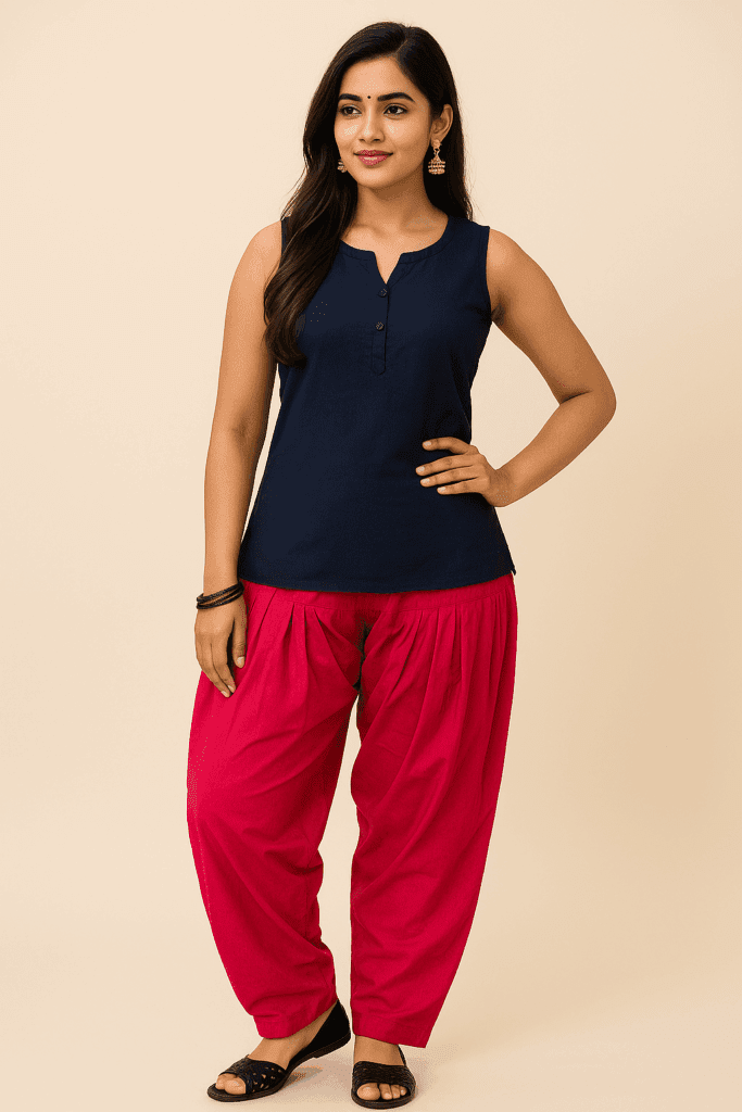 Cotton Patiala Hot Pink Pants