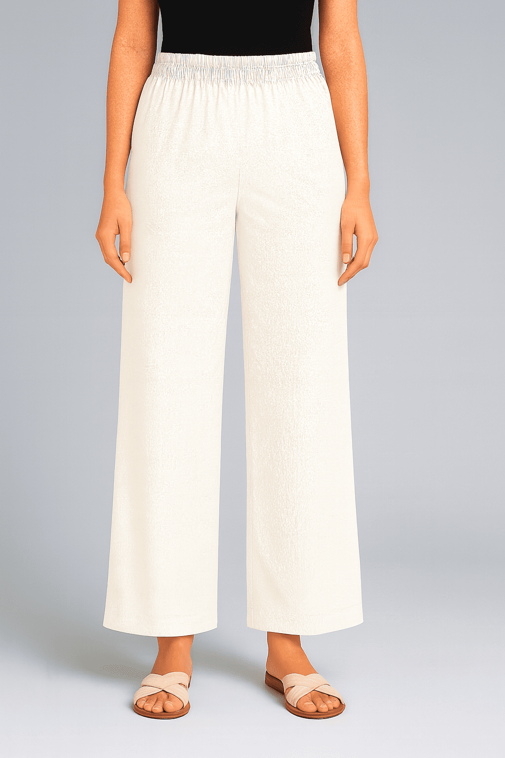 AFFCFB2A-23CA-466A-8FEA-70E33B4EC22F Off White Color Palazzo for Women