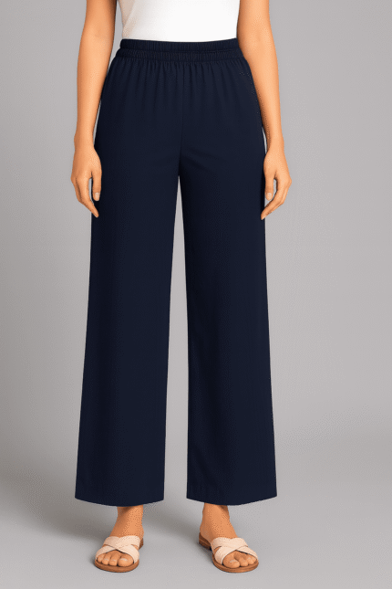 Daily Wear Navy Blue Palazzo Pants