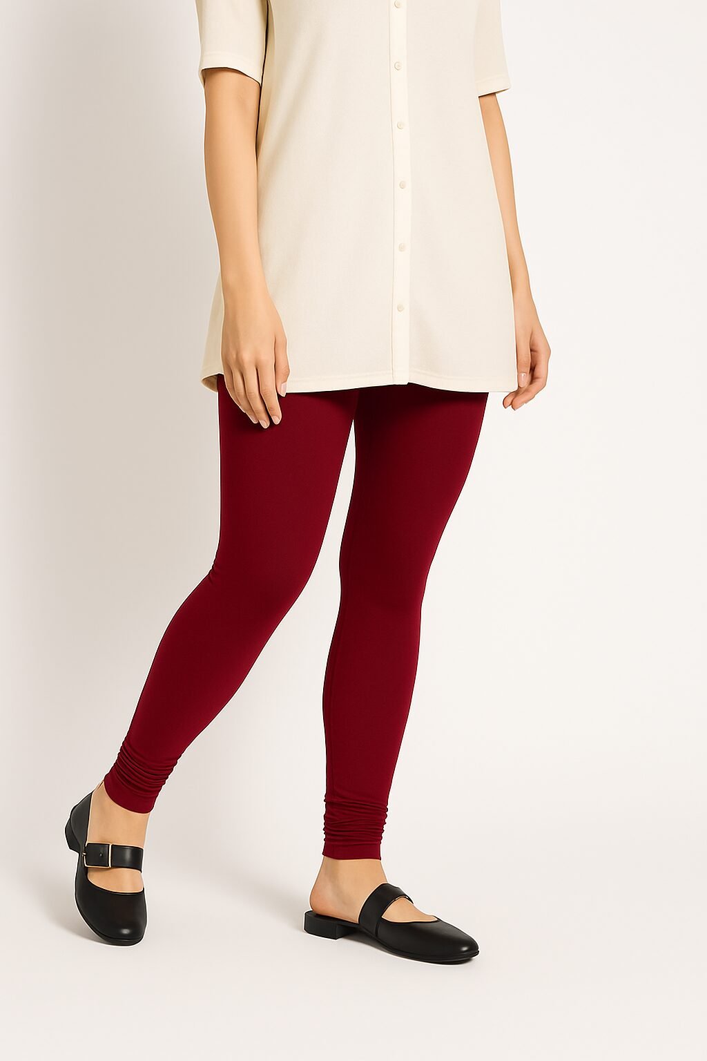 Deep Red leggings for women