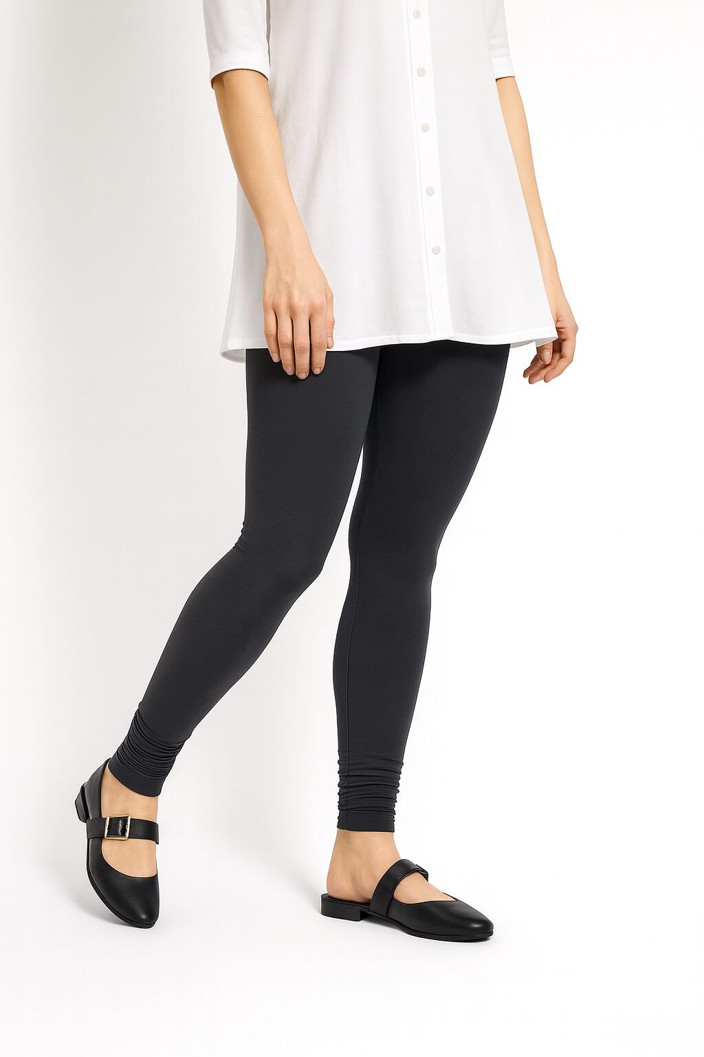 Graphite grey leggings for women