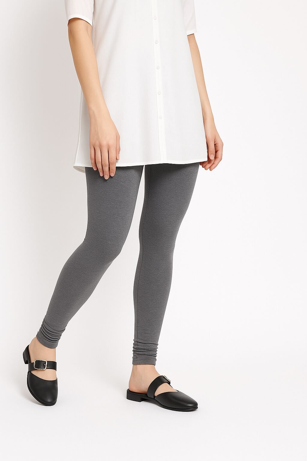 Charcoal grey leggings for women